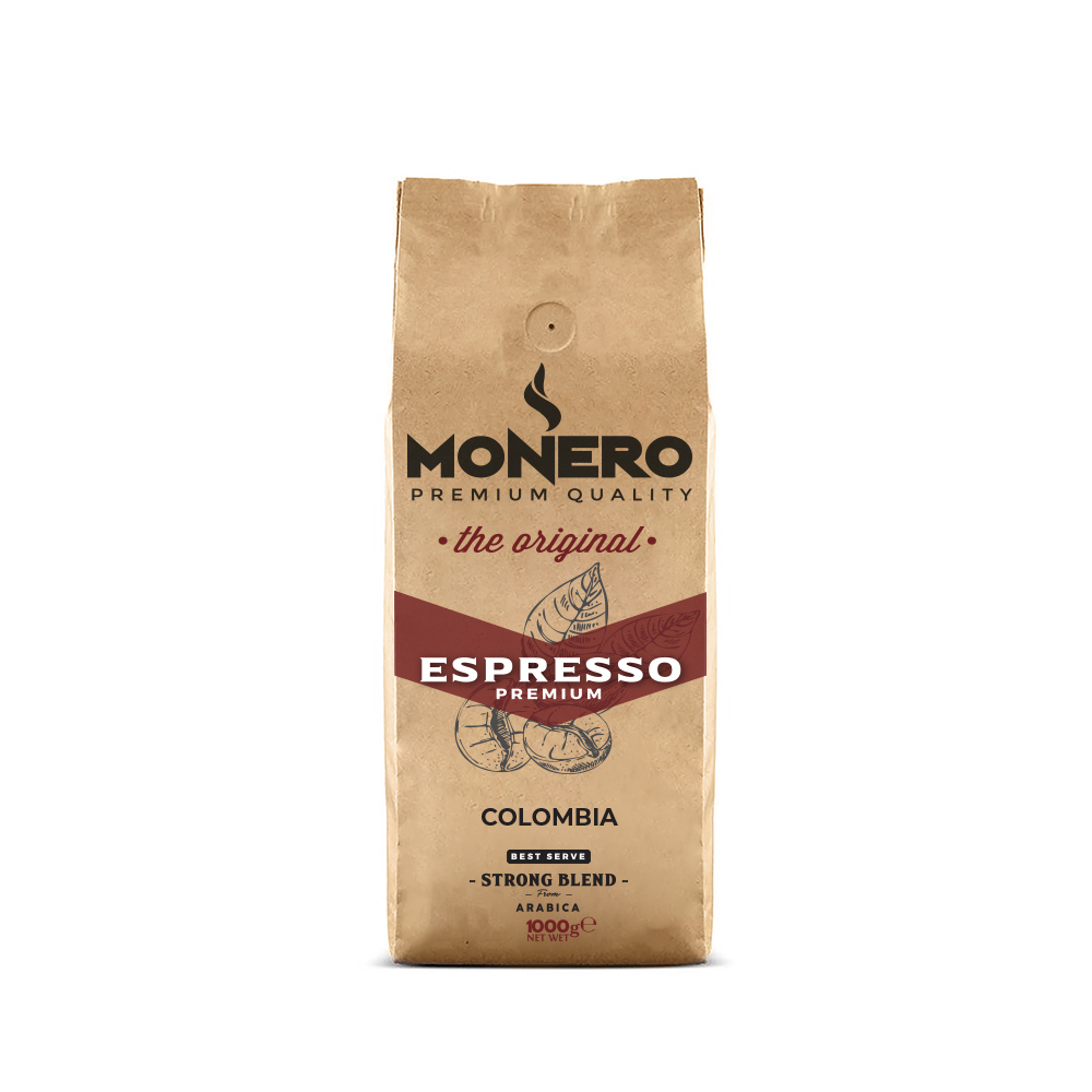 Monero Kolombiya Espresso Çekirdek Kahve 1000 Gr