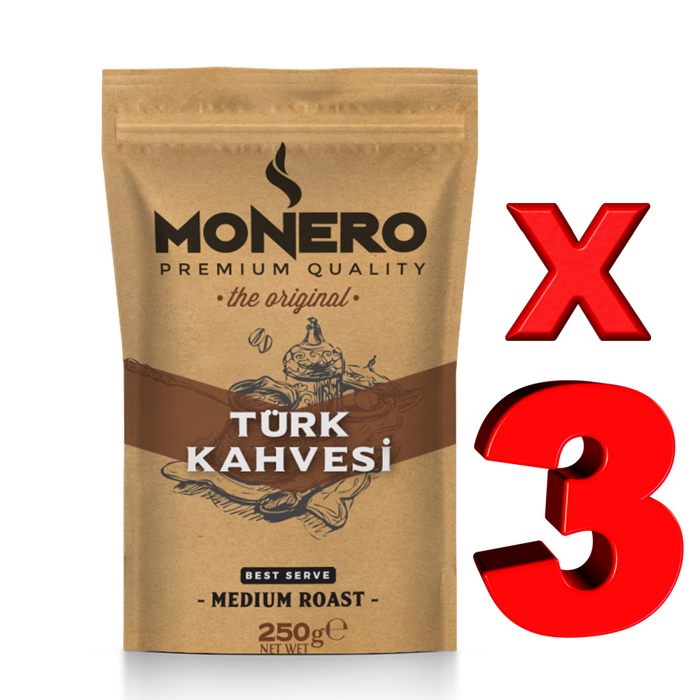 Türk Kahvesi 250 gr. x3 adet Monero