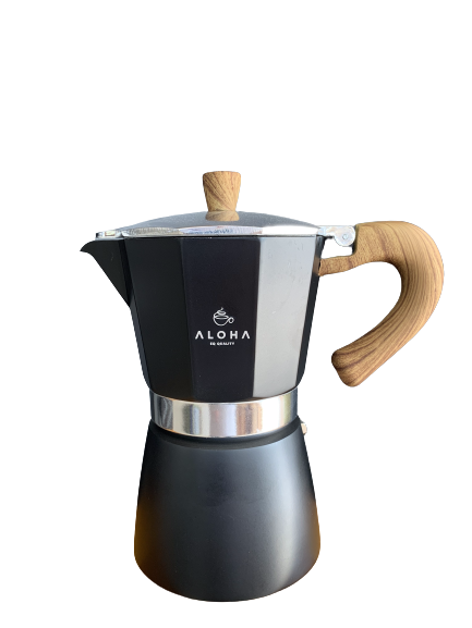Espresso Moka Pot Siyah 6 Cup