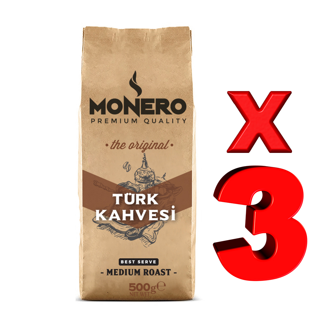 Türk Kahvesi 500 gr x 3 adet Monero